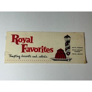 Vintage Royal Favorites‎ Recipe Booklet P-6535 Pudding Gelatin Dessert Salads